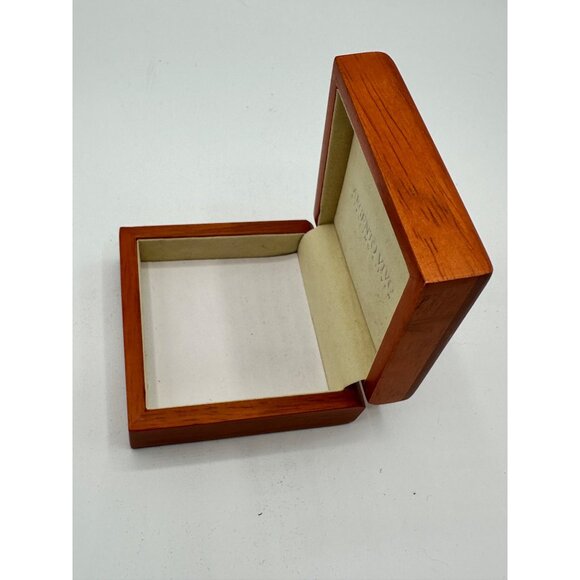 Argento Vivo Jewelry Box Wooden Exterior Velvet Lining 3" EMPTY - Picture 5 of 9